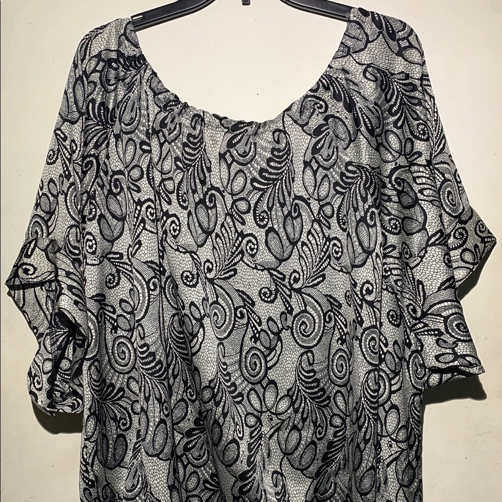 WORTHINGTON PLUS SIZE TOP w/tie detail 2X